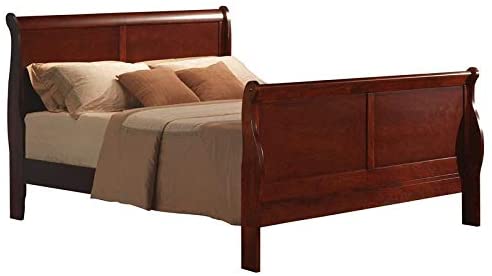 Amazon.com: BOWERY HILL Traditional Style Queen Sleigh Bed in .
