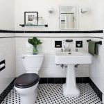 31 retro black white bathroom floor tile ideas and pictures .