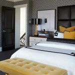 Black White and Yellow Bedroom Ideas - Contemporary - bedroom .