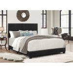 Crown Mark Erin Faux Leather Bed, Black, Queen - Walmart.com .