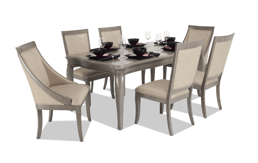 Gatsby 7 Piece Dining Set With Side Chairs & Swoop Chairs | Bob's .