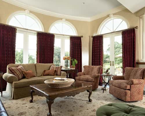 Burgundy Curtains for Living Room