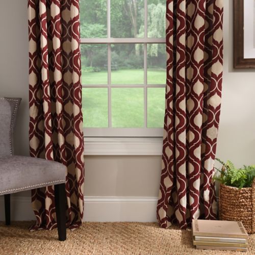 Burgundy Vanness Curtain Panel Set, 96 in. | Burgundy living room .