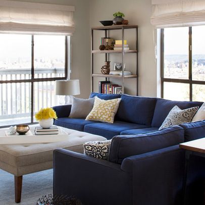 Modern Navy Blue Sofa Design Ideas, Pictures, Remodel, and Decor .