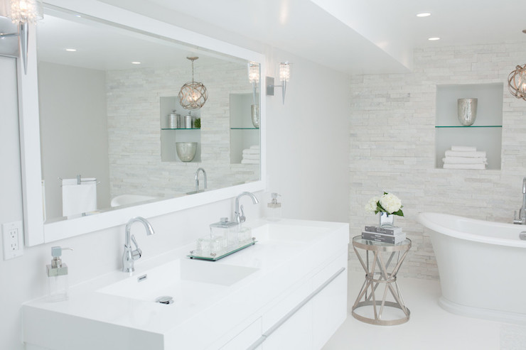 White Lacquered Bathroom Vanity - Contemporary - Bathroom .