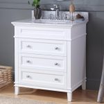 30" Tennant Brand Felix Contemporary White Sink Bathroom Vanity ZK .