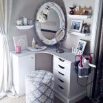 Build a makeup vanity to fit in the corner of your bedroom. | Room .