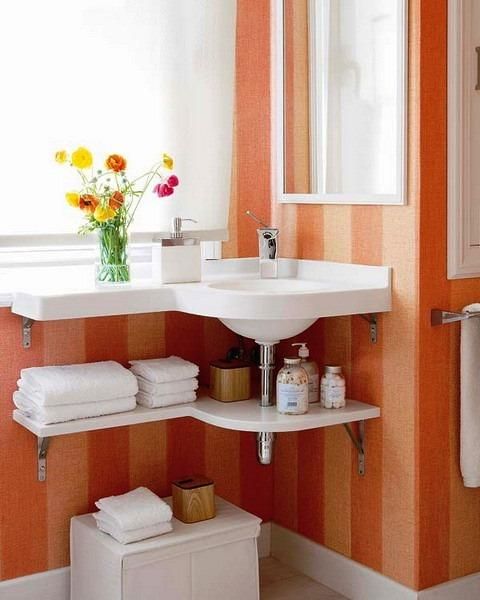 Corner Bathroom Sinks Creating Space Saving Modern Bathroom Design .