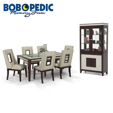 Kenzo 8 Piece Dining Set with Curio | Bobs.com | Dining room sets .