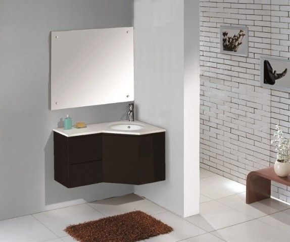Corner bathroom vanity with sink - Bathroom : Furniture Reference .