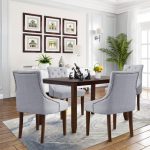 Dining Room Chairs Set of 6, Tufted Upholstered Dining Chairs with .