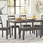 Bridson Dining Table and Chairs with Bench (Set of 6) | Ashley .