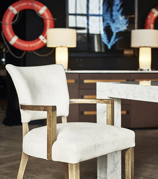 Leather & Fabric Dining Chairs - Mimi with Arm | Timothy Oulton .