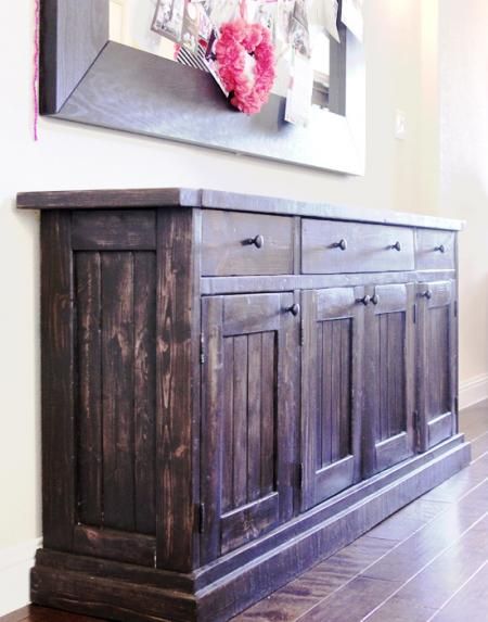 Pin by Ana White on Dining Room Tutorials | Rustic sideboard .