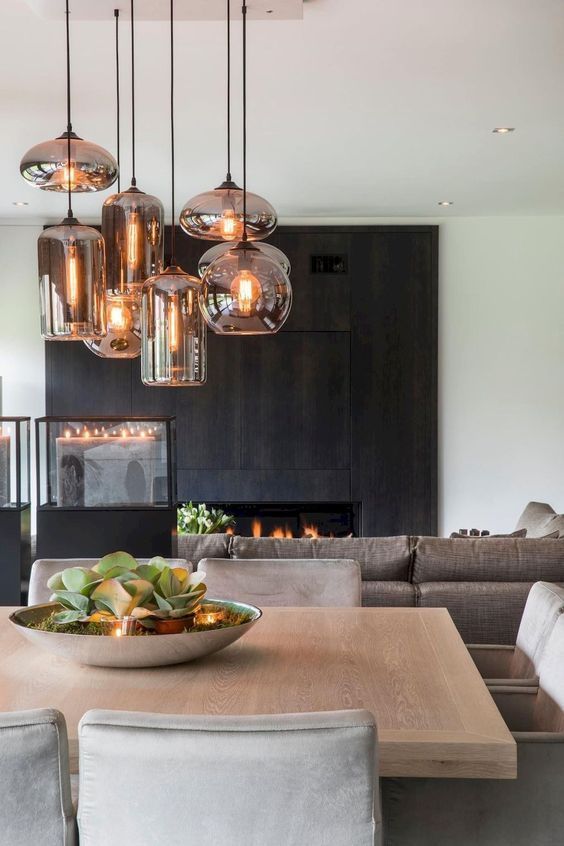 Entryway Decor Ideas 2020 in 2020 | Dining lighting, Living room .