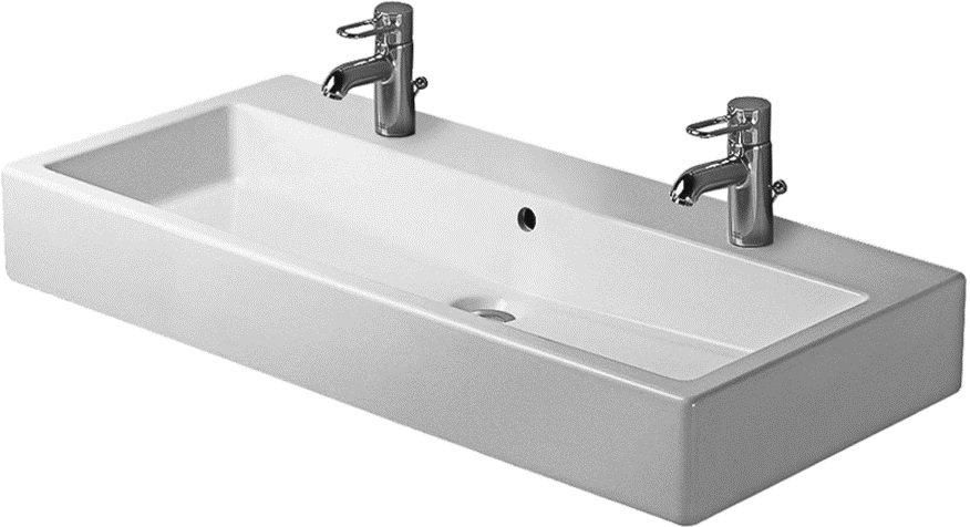 Attractive Double Faucet Bathroom Sink Part 3 - Duravit Trough .