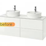 IKEA bathroom vanity gets a luxurious live edge upgrade - IKEA Hacke