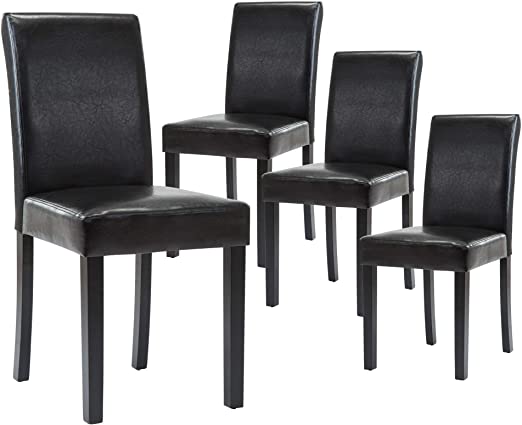 Amazon.com: LSSBOUGHT Set of 4 Urban Style Leatherette Dining .