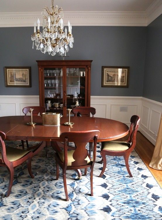 The Best Dining Room Paint Color | Dining room blue, Dining room .