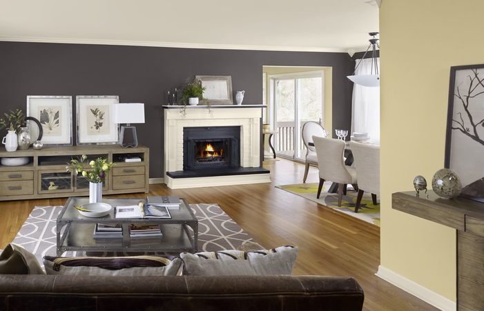 Living Room Layout And Decor Blue Grey Yellow Color Schemes Colors .