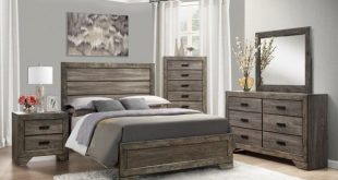 Grayson Grey Oak Panel Bedroom Set from Elements Furniture .