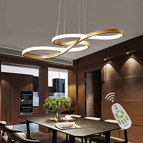 Modern LED Acrylic Chandelier Dining Room Dimmable 3000K~6500K .