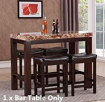 Amazon.com - GTU Forniture Elegant Faux Marble High Top Kitchen .