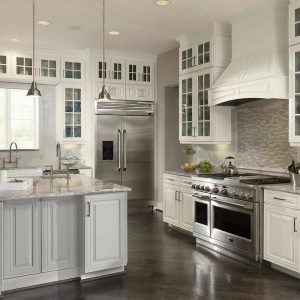 American Woodmark Custom Kitchen Cabinets Shown in Classic Style .