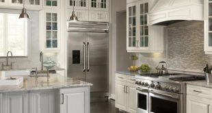 American Woodmark Custom Kitchen Cabinets Shown in Classic Style .