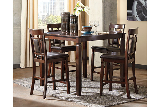 Bennox Counter Height Dining Table and Bar Stools (Set of 5 .