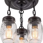 Amazon.com: XIPUDA Mason Jar Lights Fixture Flush Mount Ceiling .