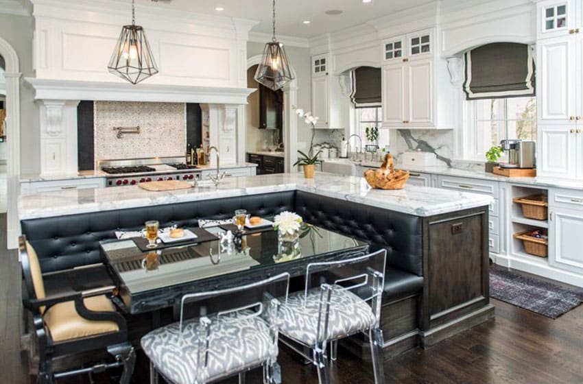 Beautiful Kitchen Islands with Bench Seating - Designing Id