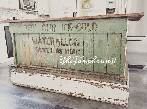 Vintage Farmhouse Kitchen Islands: Antique Bakery Counter for Sale .