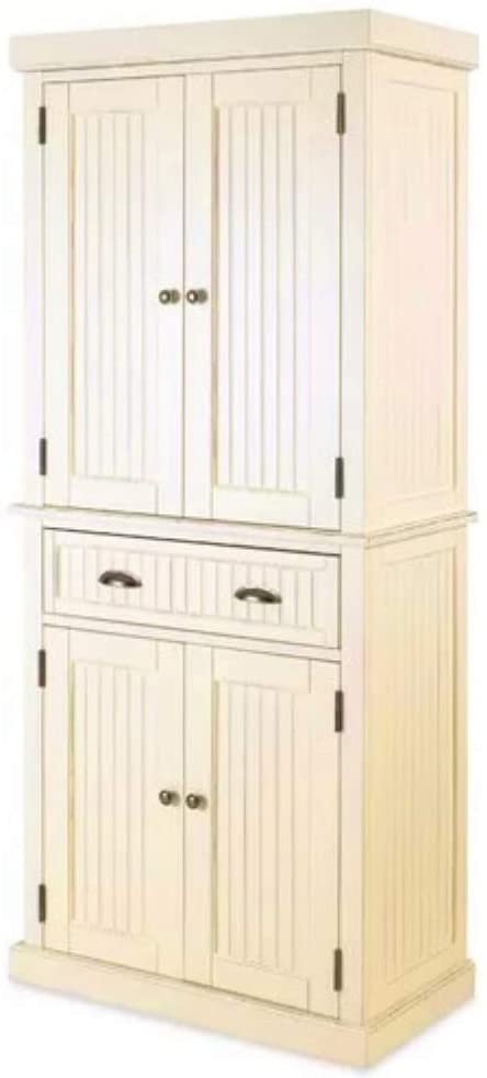 Amazon.com: Farmhouse Kitchen Pantry Storage Rustic Cabinet White .