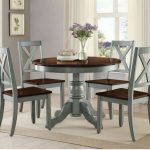 Farmhouse Dining Table Set Rustic Round Dining Room 5 Piece .