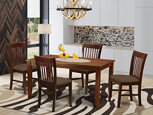 Amazon.com - East West Furniture 5-Piece Kitchen Table Chairs Set .