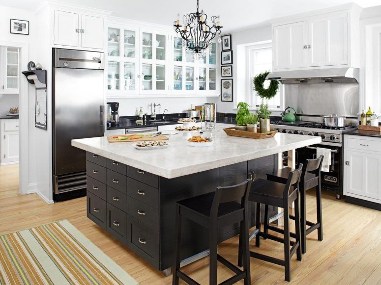 Kitchen, Large Kitchen Island With Seating Lovely White .