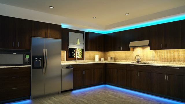 LED Kitchen Cabinet and Toe Kick Lighting - Contemporary - Kitchen .