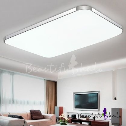 Aluminum Rectangle Flush Mount Light Contemporary LED Ceiling .