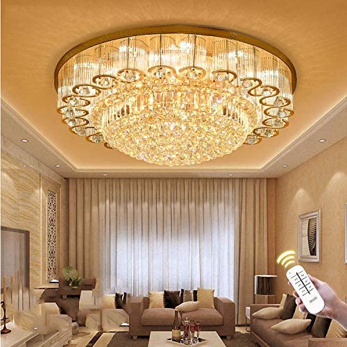 KALRI Luxury Crystal Chandelier LED Ceiling Lamp Flush Mount .