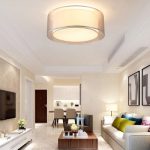 Drum Fabric Ceiling Light Living Room Contemporary Ceiling Light .