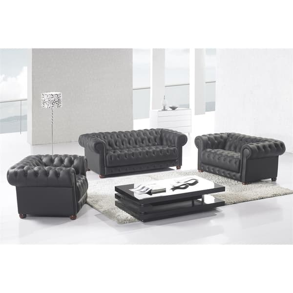 Shop Matte Black Modern Contemporary Real Leather Configurable .