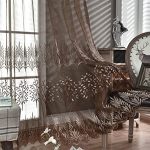 Amazon.com: DONREN Luxury Brown Sheer Curtains for Living Room .