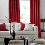 Claret Red #curtains for a vibrant feel | Red curtains living room .