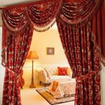 Louis XVI Royal Red swag valances curtain drapes | Red curtains .