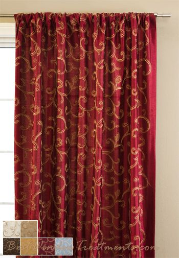 Stiletto Curtain Drapery Panels | Curtains, Drapery panels, Red .