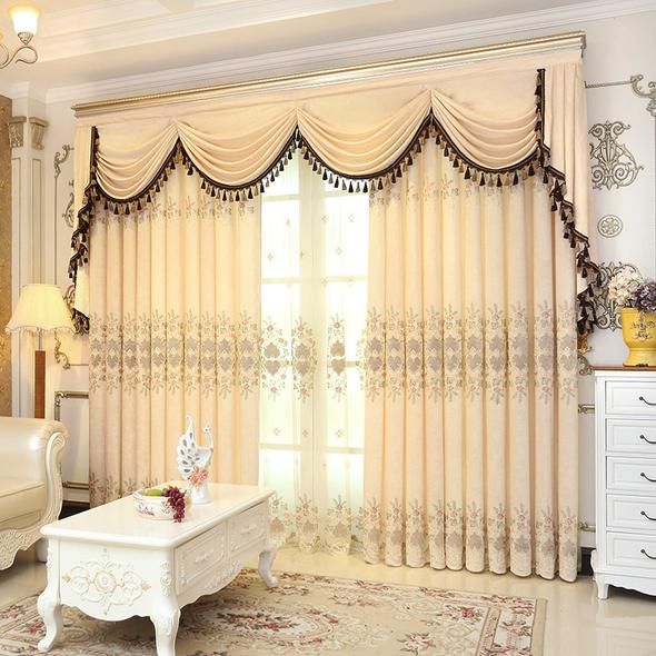 Valance European Royal Luxury Valance Curtains for Living Room .