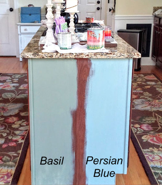 Cherry Kitchen Cabinet Makeover with Granite/General Finishes Milk .