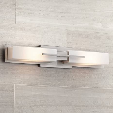 Midtown Modern Wall Light Brushed Nickel 23 1/2" Vanity Fixture .