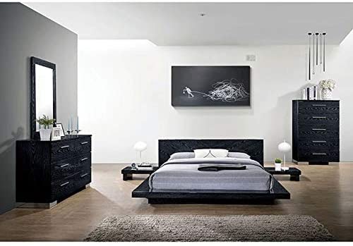 Amazon.com: Esofastore Contemporary Look Black Finish Bedroom .